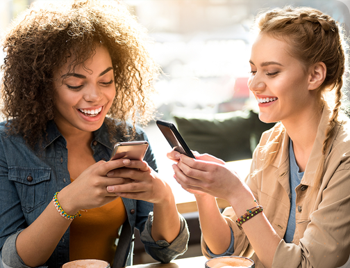 Two Ladies on phone